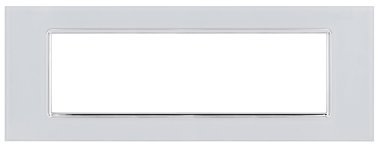 Placca vetro art 8007bl-1 7p bianco