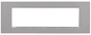 Placca vetro art 8007bl-3 7p silver