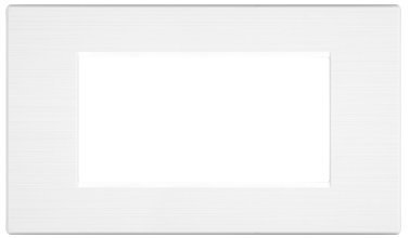 Placca tecnopol. spazz. m6004sl-1 gem 4p bianco