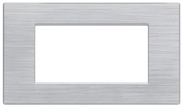 Placca tecnopol. spazz. m6004sl-9 gem 4p silver
