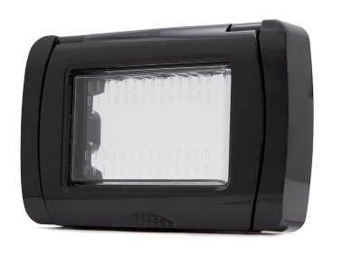 Placca idrobox ip55 t2 s6003n 3p nero