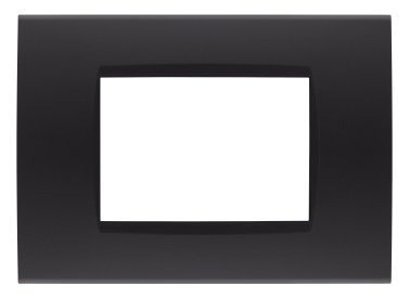 Placca soft-touch art-t1 3p 8003st-2 nero