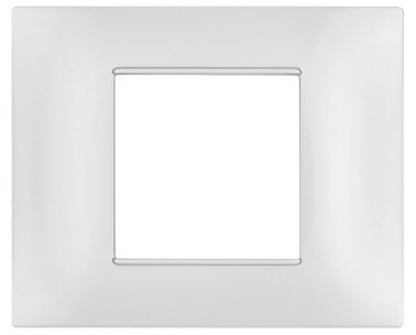 Placca tecnopol. gem 6002-01 2p bianco