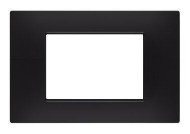 Placca soft-touch gem-t2 3p 6003st-2 nero