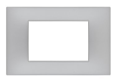 Placca soft-touch gem-t2 3p 6003st-3 silver