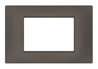 Placca soft-touch gem-t2 3p 6003st-4 testa di moro