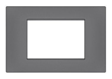 Placca soft-touch gem-t2 3p 6003st-8 grigio