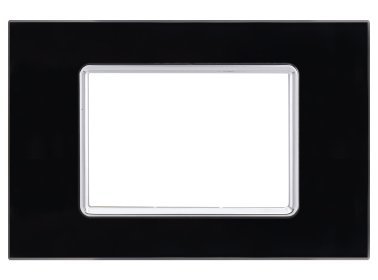 Placca vetro gem 6003bl-2 3p nero