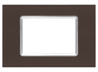 Placca vetro gem 6003bl-6 3p testa di moro