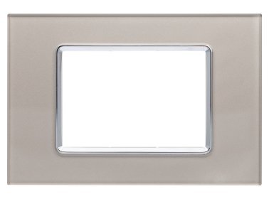 Placca vetro gem 6003bl-8 3p platino