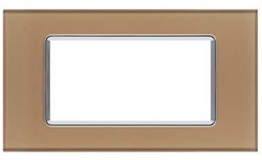 Placca vetro gem 6004bl-4 4p oro