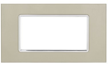 Placca vetro gem 6004bl-5 4p champagne