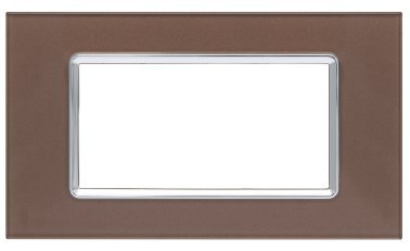 Placca vetro gem 6004bl-7 4p bronzo