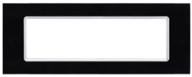 Placca vetro t2 6007bl-2 7p nero