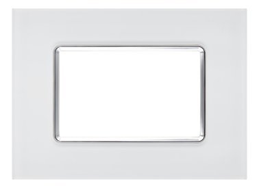 Placca vetro joy 5003bl-1 3p bianco