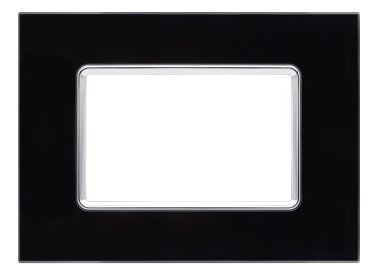 Placca vetro joy 5003bl-2 3p nero