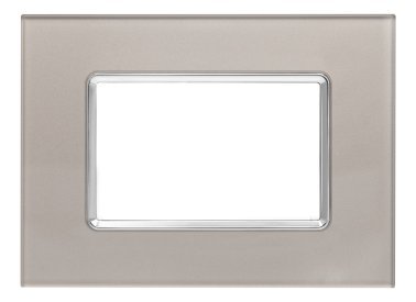 Placca vetro joy 5003bl-8 3p platino