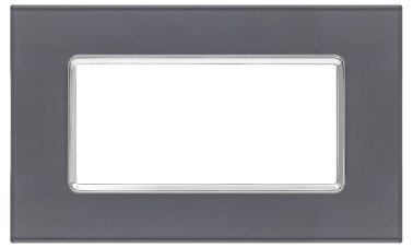 Placca vetro joy 5004bl-3 4p grigio