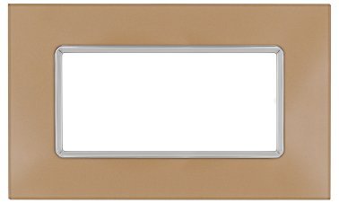 Placca vetro joy 5004bl-4 4p oro