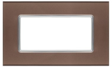 Placca vetro joy 5004bl-7 4p bronzo