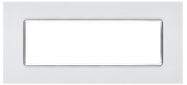 Placca vetro joy 5006bl-1 6p bianco