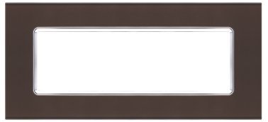 Placca vetro joy 5006bl-6 6p testa di moro