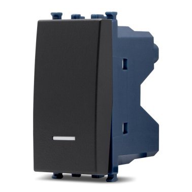 Interruttore unipolare spia sun-t5 961n nero