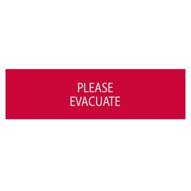 Dicitura serie 55xx please evacuate