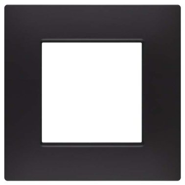 Placca soft-touch gem-t2 2p 6002st-2 nero