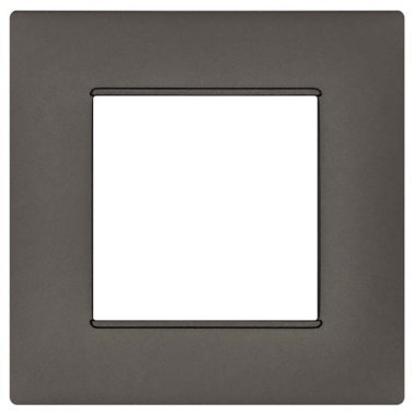 Placca soft-touch gem-t2 2p 6002st-4 testa di moro