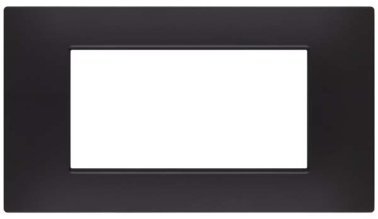 Placca soft-touch gem-t2 4p 6004st-2 nero