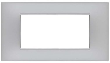 Placca soft-touch gem-t2 4p 6004st-3 silver