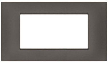 Placca soft-touch gem-t2 4p 6004st-4 testa di moro