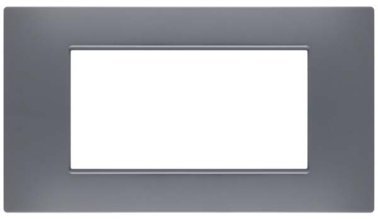 Placca soft-touch gem-t2 4p 6004st-8 grigio