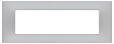 Placca soft-touch gem-t2 7p 6007st-3 silver