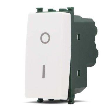 Interruttore bipolare 01 (16a-250v) gem 602b bianc