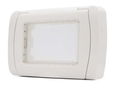 Placca idrobox ip55 art s8003b 3p bianco