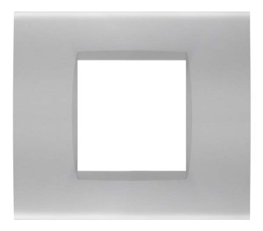 Placca soft-touch art-t1 2p 8002st-3 silver