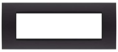 Placca soft-touch art-t1 7p 8007st-2 nero