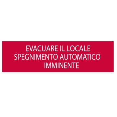Dicitura serie 50xx evacuare il locale