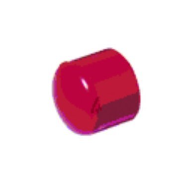 Tappo fine linea in abs di colore rosso 25mm