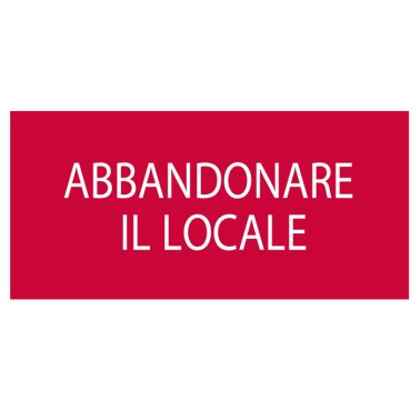 Dicitura 5965 abbandonare il locale