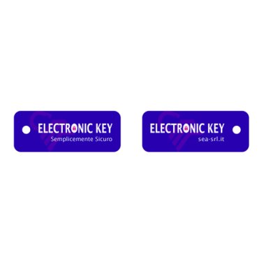 Tag rettangolare viola