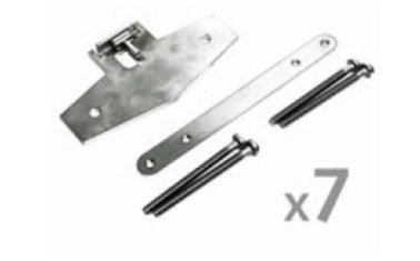 Kit 7 pz. staffa inox opzionale per ancoraggio ext