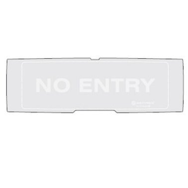 Pellicola in policarbonato con la scritta no entr