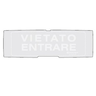 Pellicola in policarbonato con la scritta vietato