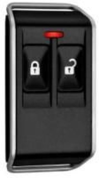 Telecomando radio con 2 pulsanti, criptatura.