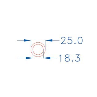 Tubo corrugato diam 25- mat 50 mt - prz al mt