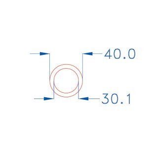 Tubo corrugato diam 40- mat 25 mt - prz al mt