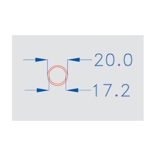Tubo rigido pesante diam 20